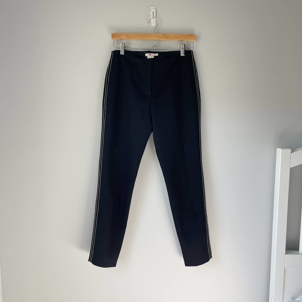 Boden T0259 Women's Black Cotton Wool Blend Windsor Career Pants Size 4